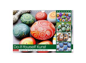 9783383860485 - Do-It-Yourself Kunst - Entdecke die Freude am Steine bemalen (Wandkalender 2025 DIN A4 quer) CALVENDO Monatskalender