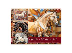 9783383863684 - Pferde - Modern Art (Wandkalender 2025 DIN A4 quer) CALVENDO Monatskalender