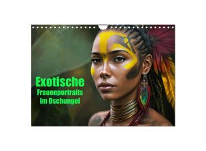 9783383866128 - Exotische Frauenportraits im Dschungel (Wandkalender 2025 DIN A4 quer) CALVENDO Monatskalender