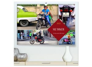 9783383871160 - MZ BIKER - Ein Motorrad der DDR in Kuba (hochwertiger Premium Wandkalender 2025 DIN A2 quer) Kunstdruck in Hochglanz