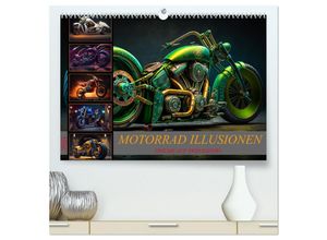 9783383871856 - Motorrad illusionen (hochwertiger Premium Wandkalender 2025 DIN A2 quer) Kunstdruck in Hochglanz