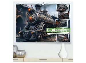 9783383884320 - KI-Lokomotiven (hochwertiger Premium Wandkalender 2025 DIN A2 quer) Kunstdruck in Hochglanz