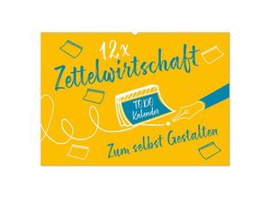 9783383887789 - 12 x Zettelwirtschaft - Bastelkalender (Wandkalender 2025 DIN A2 quer) CALVENDO Monatskalender