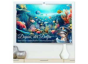 9783383888908 - Dupini der Delfin und seine zauberhafte Unterwasserwelt (hochwertiger Premium Wandkalender 2025 DIN A2 quer) Kunstdruck in Hochglanz