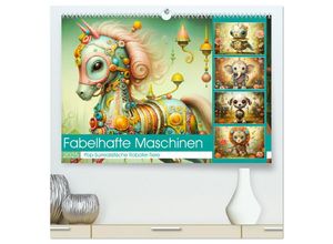 9783383890246 - Fabelhafte Maschinen Pop-Surrealistische Roboter-Tiere (hochwertiger Premium Wandkalender 2025 DIN A2 quer) Kunstdruck in Hochglanz