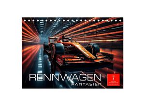 9783383890567 - Rennwagen Fantasien (Tischkalender 2025 DIN A5 quer) CALVENDO Monatskalender