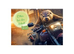 9783383892400 - Otter bei der Arbeit (Wandkalender 2025 DIN A2 quer) CALVENDO Monatskalender