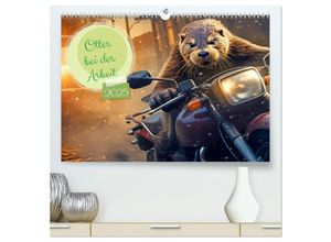 9783383892981 - Otter bei der Arbeit (hochwertiger Premium Wandkalender 2025 DIN A2 quer) Kunstdruck in Hochglanz