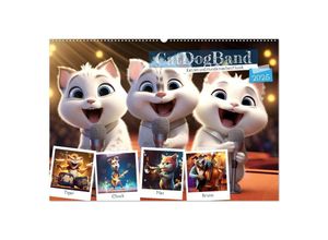 9783383894916 - CatDogBand (Wandkalender 2025 DIN A2 quer) CALVENDO Monatskalender