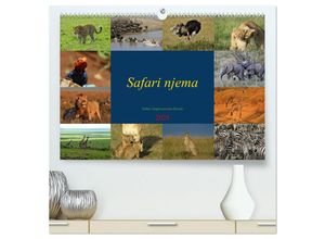 9783383901232 - Safari njema - Safari Impressionen Kenia (hochwertiger Premium Wandkalender 2025 DIN A2 quer) Kunstdruck in Hochglanz