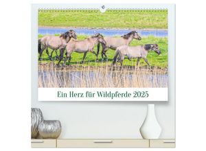 9783383909511 - Ein Herz für Wildpferde (hochwertiger Premium Wandkalender 2025 DIN A2 quer) Kunstdruck in Hochglanz