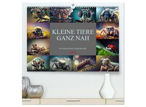 9783383910012 - Kleine Tiere ganz nah (hochwertiger Premium Wandkalender 2025 DIN A2 quer) Kunstdruck in Hochglanz