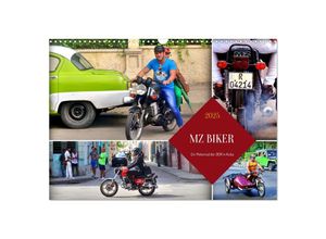 9783383911842 - MZ BIKER - Ein Motorrad der DDR in Kuba (Wandkalender 2025 DIN A3 quer) CALVENDO Monatskalender