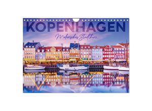 9783383911989 - KOPENHAGEN Malerisches Stadtherz (Wandkalender 2025 DIN A4 quer) CALVENDO Monatskalender