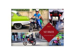 9783383912078 - MZ BIKER - Ein Motorrad der DDR in Kuba (Wandkalender 2025 DIN A4 quer) CALVENDO Monatskalender