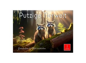 9783383920509 - Putzige Tierwelt - gemeinsam die Welt entdecken (Wandkalender 2025 DIN A3 quer) CALVENDO Monatskalender