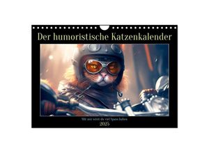 9783383920578 - Der humoristische Katzen Kalender (Wandkalender 2025 DIN A4 quer) CALVENDO Monatskalender