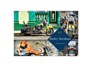 9783383931307 - Harley-Davidson - Eine Kultmarke in Kuba (Wandkalender 2025 DIN A2 quer) CALVENDO Monatskalender