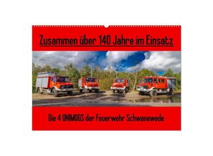 9783383931314 - Die 4 UNIMOGS der Feuerwehr Schwanewede (Wandkalender 2025 DIN A2 quer) CALVENDO Monatskalender