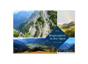 9783383935879 - Bergwandern in den Alpen - vom Tal bis zum Gipfel (Wandkalender 2025 DIN A2 quer) CALVENDO Monatskalender