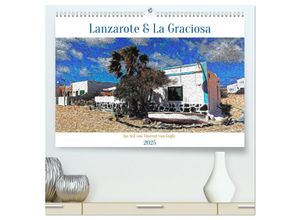 9783383941474 - Lanzarote & La Graciosa - Im Stil von Vicent van Gogh (hochwertiger Premium Wandkalender 2025 DIN A2 quer) Kunstdruck in Hochglanz