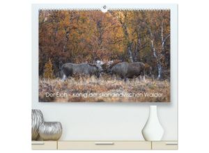 9783383943942 - Der Elch - König der skandinavischen Wälder (hochwertiger Premium Wandkalender 2025 DIN A2 quer) Kunstdruck in Hochglanz