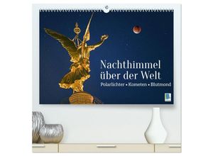 9783383945663 - Polarlichter Kometen Blutmond Nachthimmel über der Welt (hochwertiger Premium Wandkalender 2025 DIN A2 quer) Kunstdruck in Hochglanz