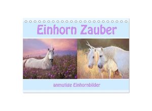 9783383951244 - Einhorn Zauber - anmutige Einhornbilder (Tischkalender 2025 DIN A5 quer) CALVENDO Monatskalender