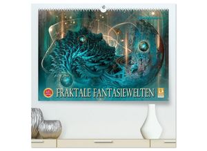 9783383951374 - Fraktale Fantasiewelten (hochwertiger Premium Wandkalender 2025 DIN A2 quer) Kunstdruck in Hochglanz