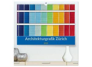 9783383955983 - Architekturgrafik Zürich (hochwertiger Premium Wandkalender 2025 DIN A2 quer) Kunstdruck in Hochglanz