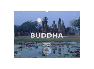 9783383956980 - BUDDHA - Im Reich der Achtsamkeit (Wandkalender 2025 DIN A2 quer) CALVENDO Monatskalender