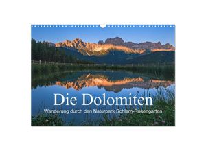 9783383963520 - Die Dolomiten - Wanderung durch den Naturpark Schlern-Rosengarten (Wandkalender 2025 DIN A3 quer) CALVENDO Monatskalender