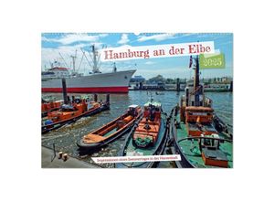 9783383963636 - Hamburg an der Elbe - Impressionen eines Sommertages in der Hansestadt (Wandkalender 2025 DIN A2 quer) CALVENDO Monatskalender