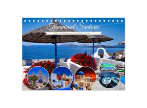 9783383963933 - Trauminsel Santorin (Tischkalender 2025 DIN A5 quer) CALVENDO Monatskalender