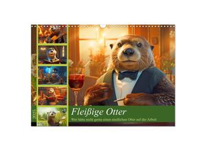 9783383967733 - Fleißige Otter - Wer hätte nicht gerne einen niedlichen Otter auf der Arbeit (Wandkalender 2025 DIN A3 quer) CALVENDO Monatskalender