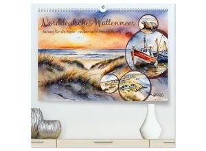 9783383969041 - Norddeutsches Wattenmeer (hochwertiger Premium Wandkalender 2025 DIN A2 quer) Kunstdruck in Hochglanz