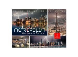 9783383969553 - Metropolen - Weltstädte im Blitzlicht (Tischkalender 2025 DIN A5 quer) CALVENDO Monatskalender