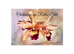 9783383969584 - Orchideen im Retro-Stil (Wandkalender 2025 DIN A3 quer) CALVENDO Monatskalender