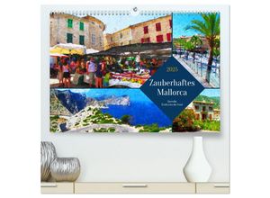 9783383974830 - Zauberhaftes Mallorca - Gemalte Eindrücke der Insel (hochwertiger Premium Wandkalender 2025 DIN A2 quer) Kunstdruck in Hochglanz