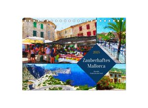 9783383976704 - Zauberhaftes Mallorca - Gemalte Eindrücke der Insel (Tischkalender 2025 DIN A5 quer) CALVENDO Monatskalender