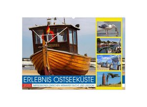 9783383981685 - Erlebnis Ostseeküste - zwischen Wismarer Bucht und Usedom (Wandkalender 2025 DIN A2 quer) CALVENDO Monatskalender