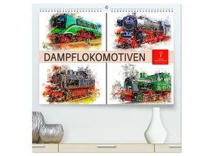 9783383988479 - Beeindruckende Dampflokomotiven (hochwertiger Premium Wandkalender 2025 DIN A2 quer) Kunstdruck in Hochglanz