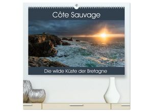 9783383988592 - Côte Sauvage - Die wilde Küste der Bretagne (hochwertiger Premium Wandkalender 2025 DIN A2 quer) Kunstdruck in Hochglanz