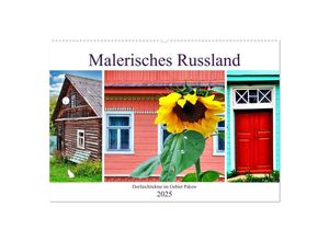 9783383993602 - Malerisches Russland - Dorfarchitektur im Gebiet Pskow (Wandkalender 2025 DIN A2 quer) CALVENDO Monatskalender