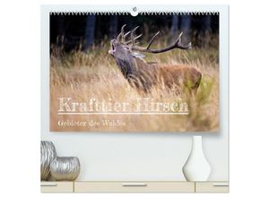 9783383995934 - Krafttier Hirsch (hochwertiger Premium Wandkalender 2025 DIN A2 quer) Kunstdruck in Hochglanz