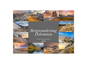 9783383998072 - Bergwanderung Dolomiten rund um die Drei Zinnen (Wandkalender 2025 DIN A4 quer) CALVENDO Monatskalender