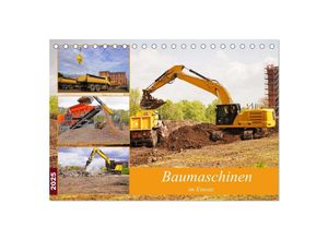 9783383998478 - Baumaschinen im Einsatz (Tischkalender 2025 DIN A5 quer) CALVENDO Monatskalender