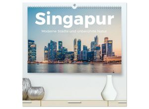 9783383999765 - Singapur - Moderne Städte und unberührte Natur (hochwertiger Premium Wandkalender 2025 DIN A2 quer) Kunstdruck in Hochglanz