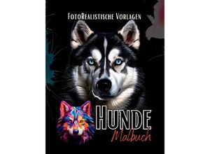 9783384039354 - Malbuch Hunde Fotorealistisch   Black Midnight- Animals Bd4 - Lucy´s Schwarze Malbücher Kartoniert (TB)