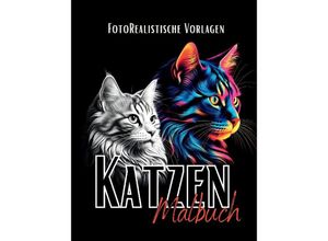 9783384039767 - Katzen Malbuch Fotorealistisch - Lucy´s Schwarze Malbücher Kartoniert (TB)